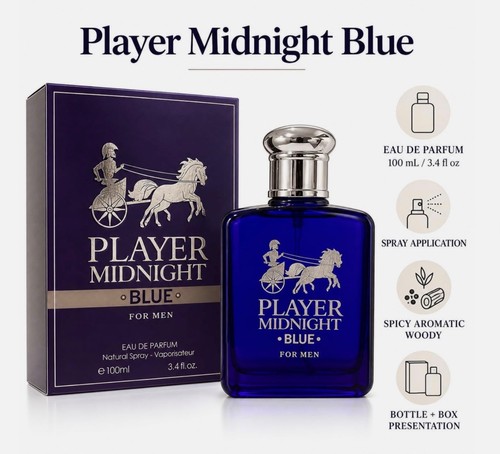 Player Midnight Blue Men's Perfume 100ml 3.4oz - photo 5