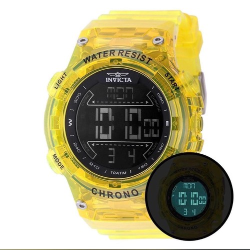 Invicta 49044 Racing Burnout Digital Watch- 52mm, Transparent, Y