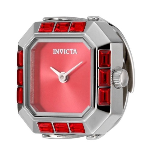 Authentic Invicta 49582 Quartz Watch Red Dial Stainless Steel 21