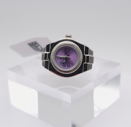 Montres Prestige MPW-0385 Women's Mini Ring Watch Silver Purple - photo 5