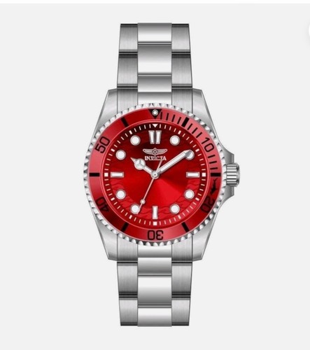 Invicta Pro Diver 50950 Women's 34mm Red Dial Steel Watch