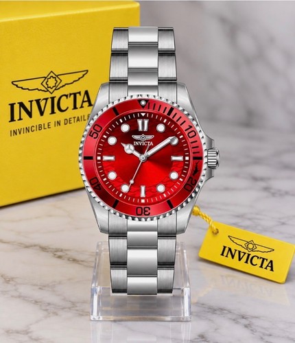 Invicta Pro Diver 50950 Women's 34mm Red Dial Steel Watch - photo 2