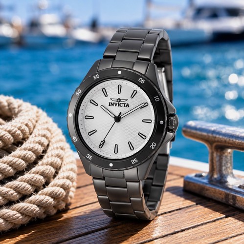 Invicta Pro Diver Unisex 38mm Black Silver Dial Watch 50859 New