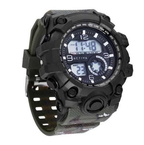 Activa X Invicta Men's 54.5mm Green Camo Shock Digital Watch