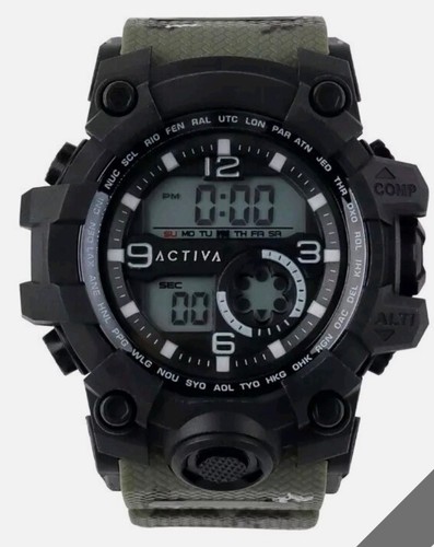 Activa X Invicta Men's 54.5mm Green Camo Shock Digital Watch - photo 2