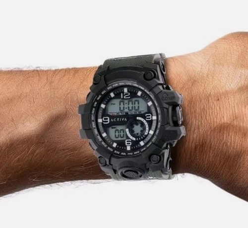 Activa X Invicta Men's 54.5mm Green Camo Shock Digital Watch - photo 3