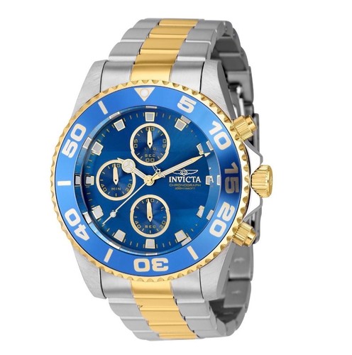 INVICTA Pro Diver Men 43mm Stainless Steel Gold + Steel Blue