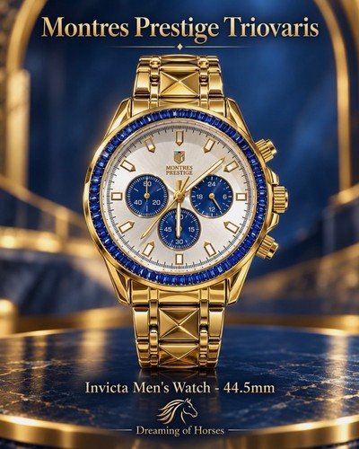 NEW Montres Prestige Triovaris X Invicta Men's Watch 44.5mm