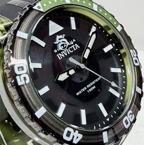 Invicta Subaqua Men's 44mm Black Green Quartz Silicone Watch - photo 3