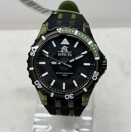 Invicta Subaqua Men's 44mm Black Green Quartz Silicone Watch - photo 5