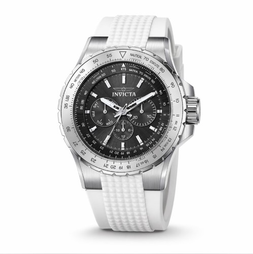Invicta Aviator Skyshock Men's Watch - 50mm. White & Silver
