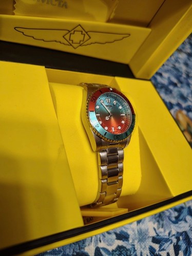 Invicta Pro Diver Lady 34mm Stainless Steel Orange + Light Blue - photo 2