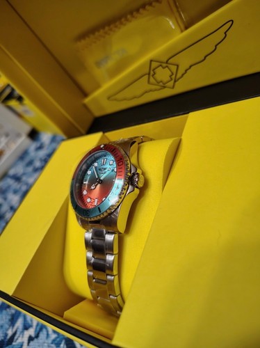 Invicta Pro Diver Lady 34mm Stainless Steel Orange + Light Blue - photo 4