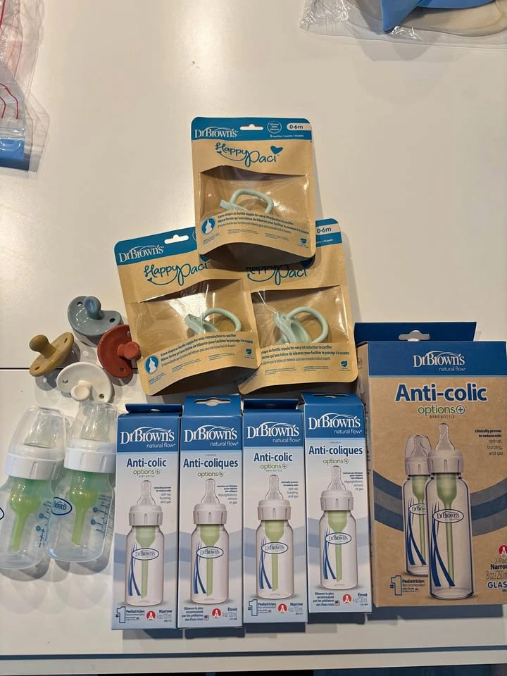 Dr. Brown's Anti-Colic Options+ Baby Bottles and HappyPaci