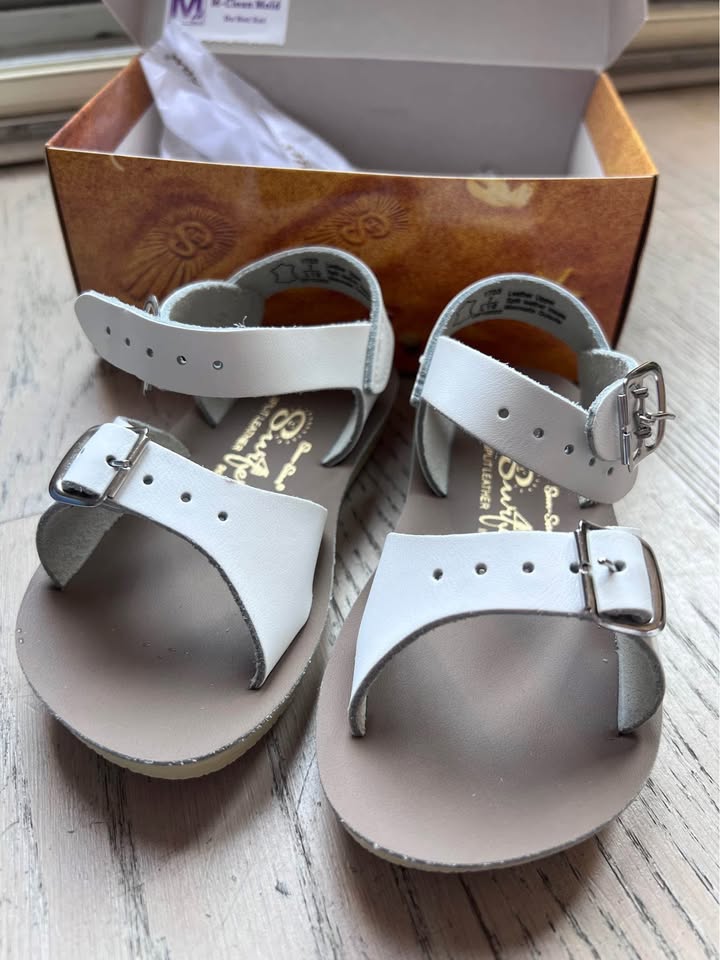 BNIB Saltwater Surfer Sandal white size C7 - photo 3