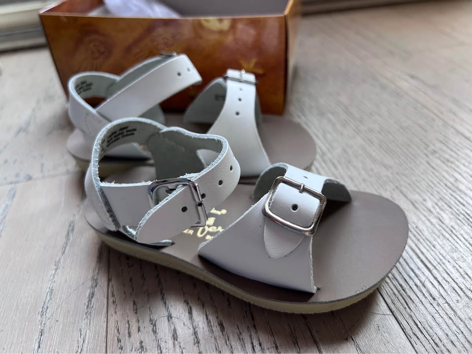 BNIB Saltwater Surfer Sandal white size C7 - photo 4