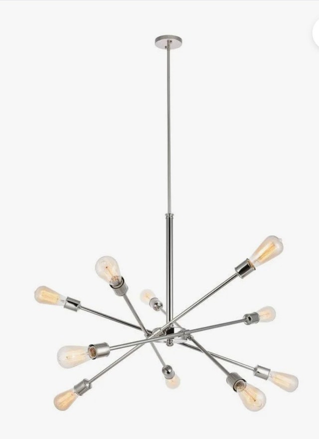 Jovany 10-Light Modern Linear Chandelier NEW IN BOX