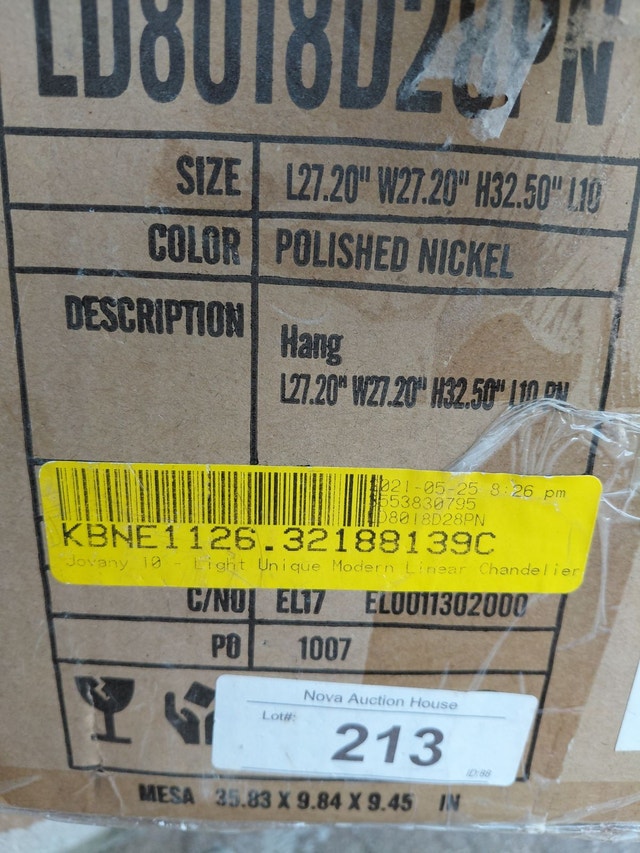 Jovany 10-Light Modern Linear Chandelier NEW IN BOX - photo 3