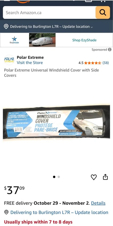 New Polar Extreme Universal Windshield Cover with Mirror Covers - photo 4