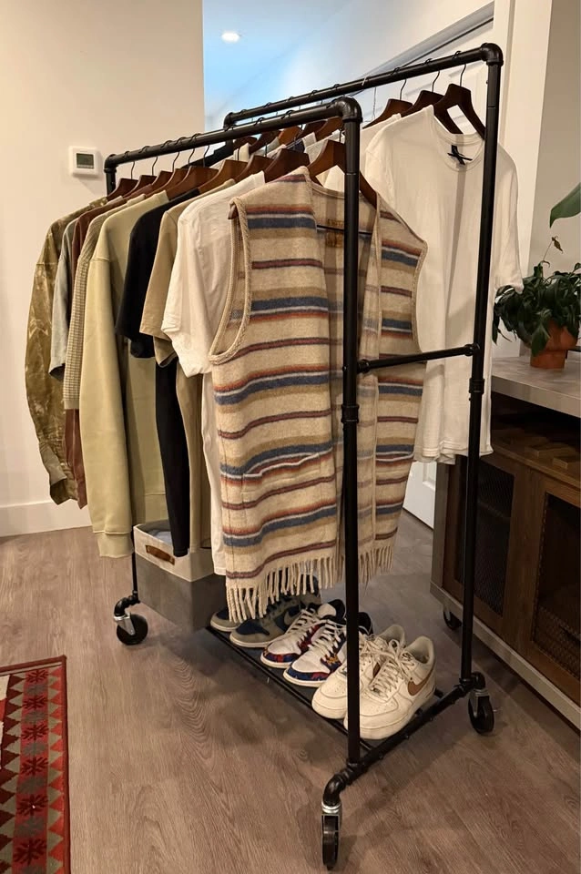 Two Tier Rolling Clothing Rack - photo 2