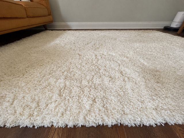 IKEA Cream Shag Area Rug – Plush High-Pile - 5’3” × 7’7” - photo 2