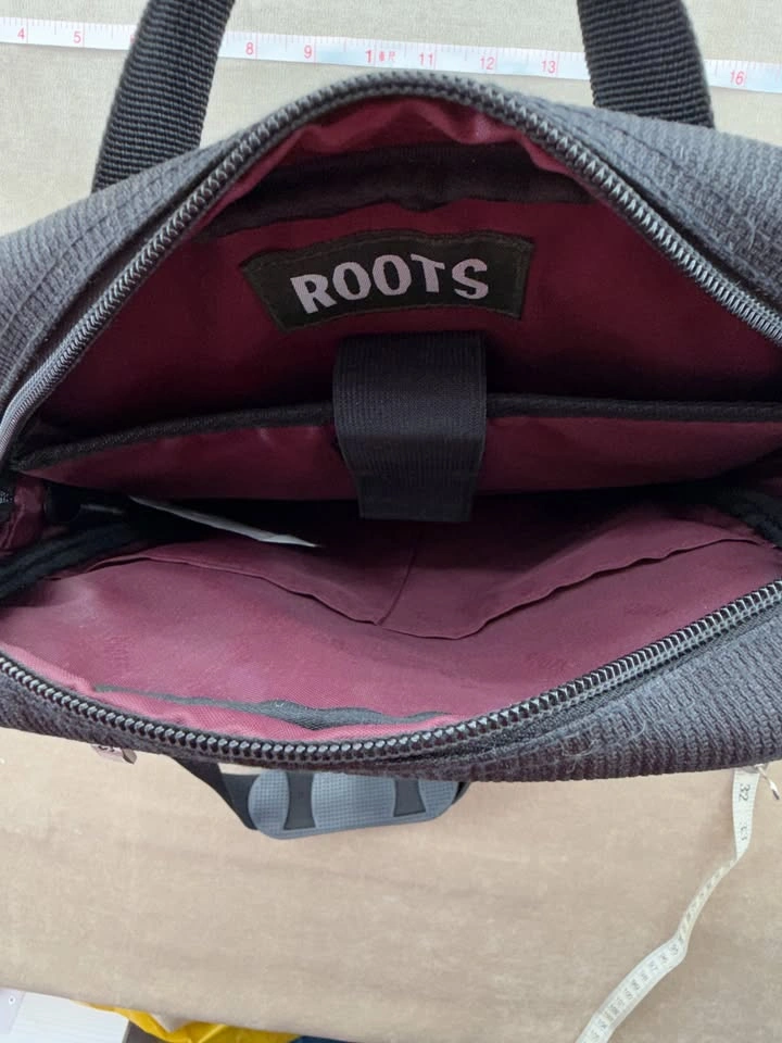 Pristine Roots Black Canvas Travel Bag / Messenger Crossbody - photo 4