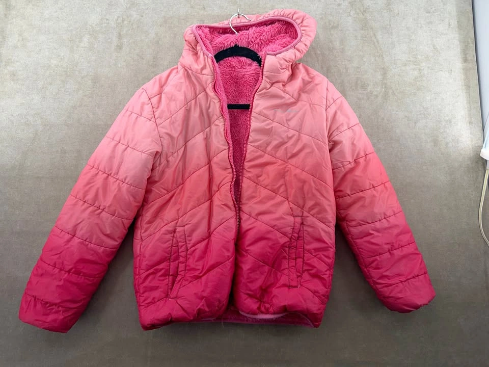 Eddie Bauer Kids Reversible Hooded Puffer Jacket - Pink - XL