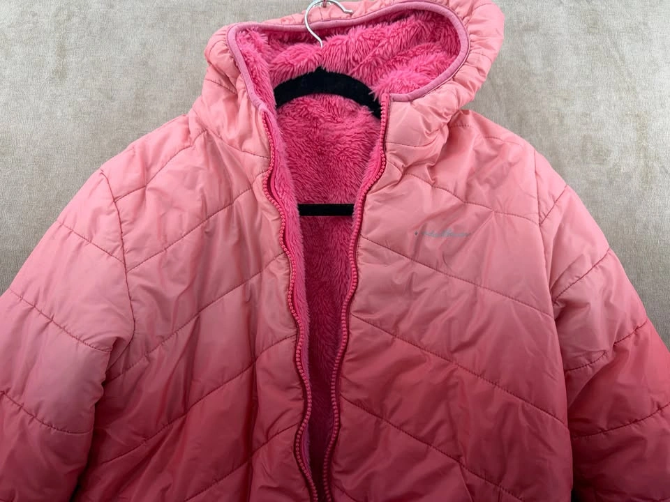 Eddie Bauer Kids Reversible Hooded Puffer Jacket - Pink - XL - photo 2