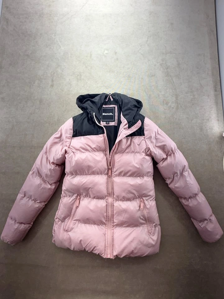Bench Girls Kaylee Winter Jacket Pink & Black Puffer Size 13-14