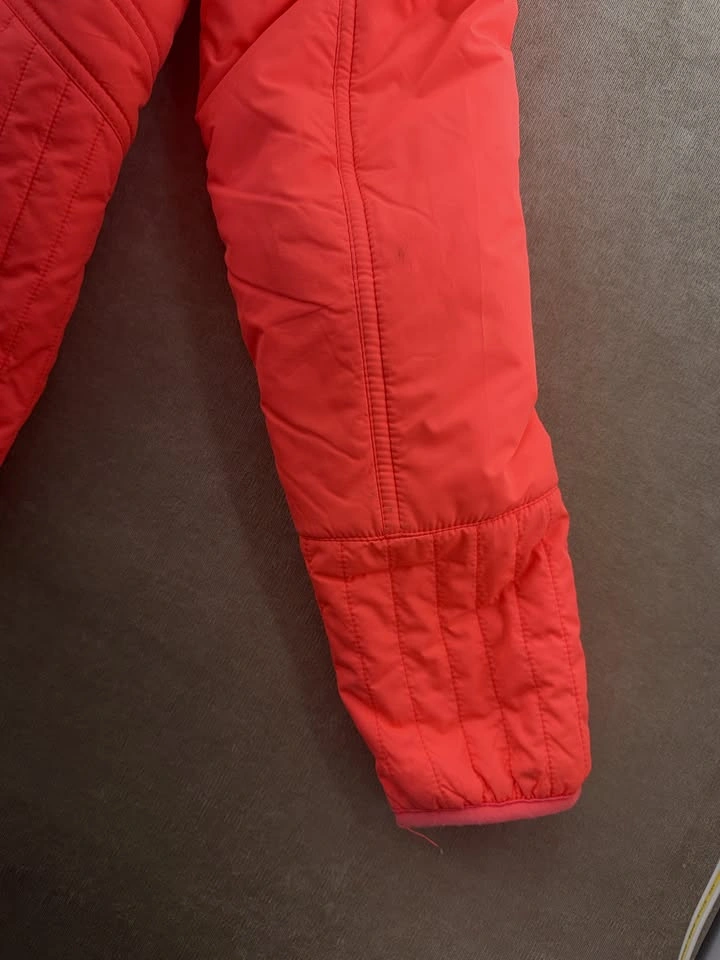 Vintage Fox Racing Quilted Full-Zip Moto Puffer Coat Neon Pink S - photo 4