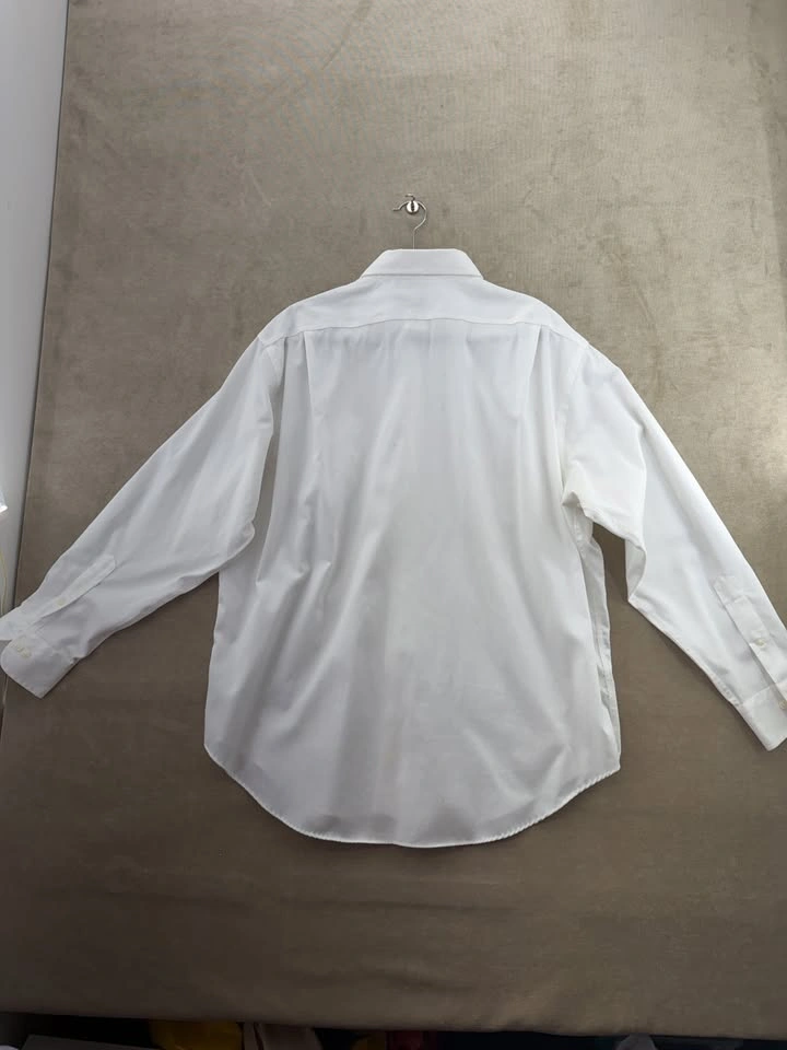 LRL Men's White Non-Iron Dress Shirt 17.5 34/35 Pristine - photo 4