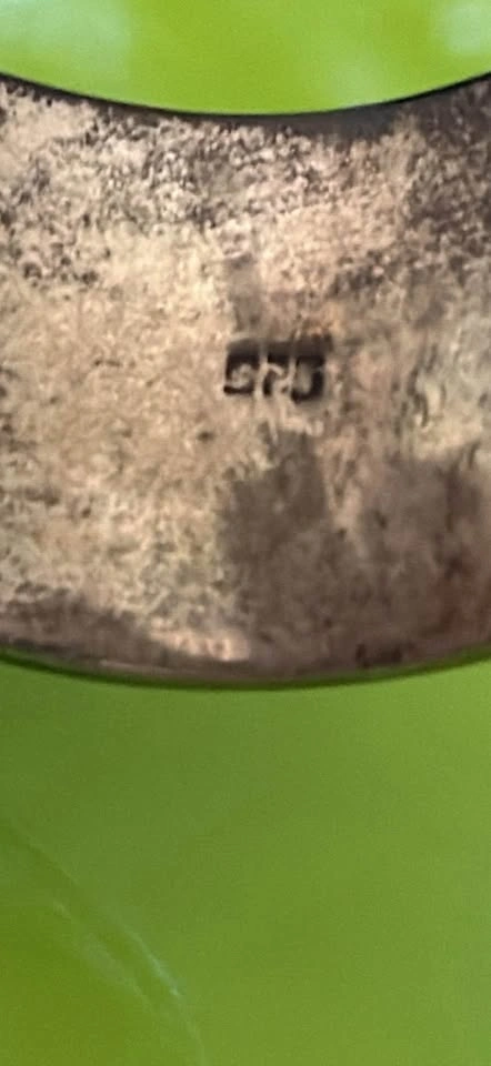 Vintage Mid-Century Mexican Modernist .925 Silver Jasper Cuff - photo 4