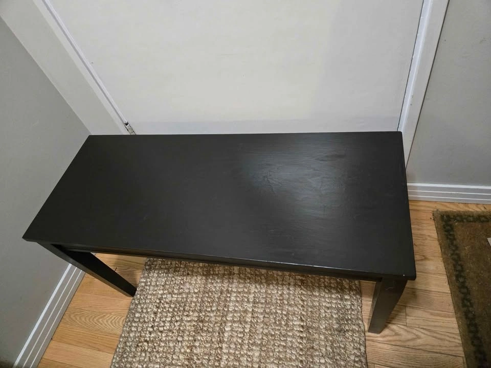 Solid Wood Storage Bench / Entryway Bench – Dark Espresso Finish - photo 2