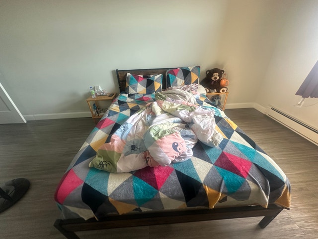 Queen Bed Frame with Nightstands and Westinghouse Fan - photo 2