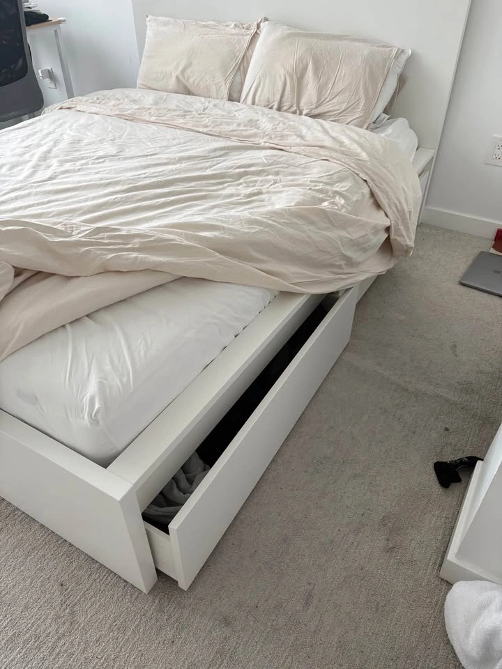 IKEA MALM Bed Frame with 2 Storage Drawers - photo 2