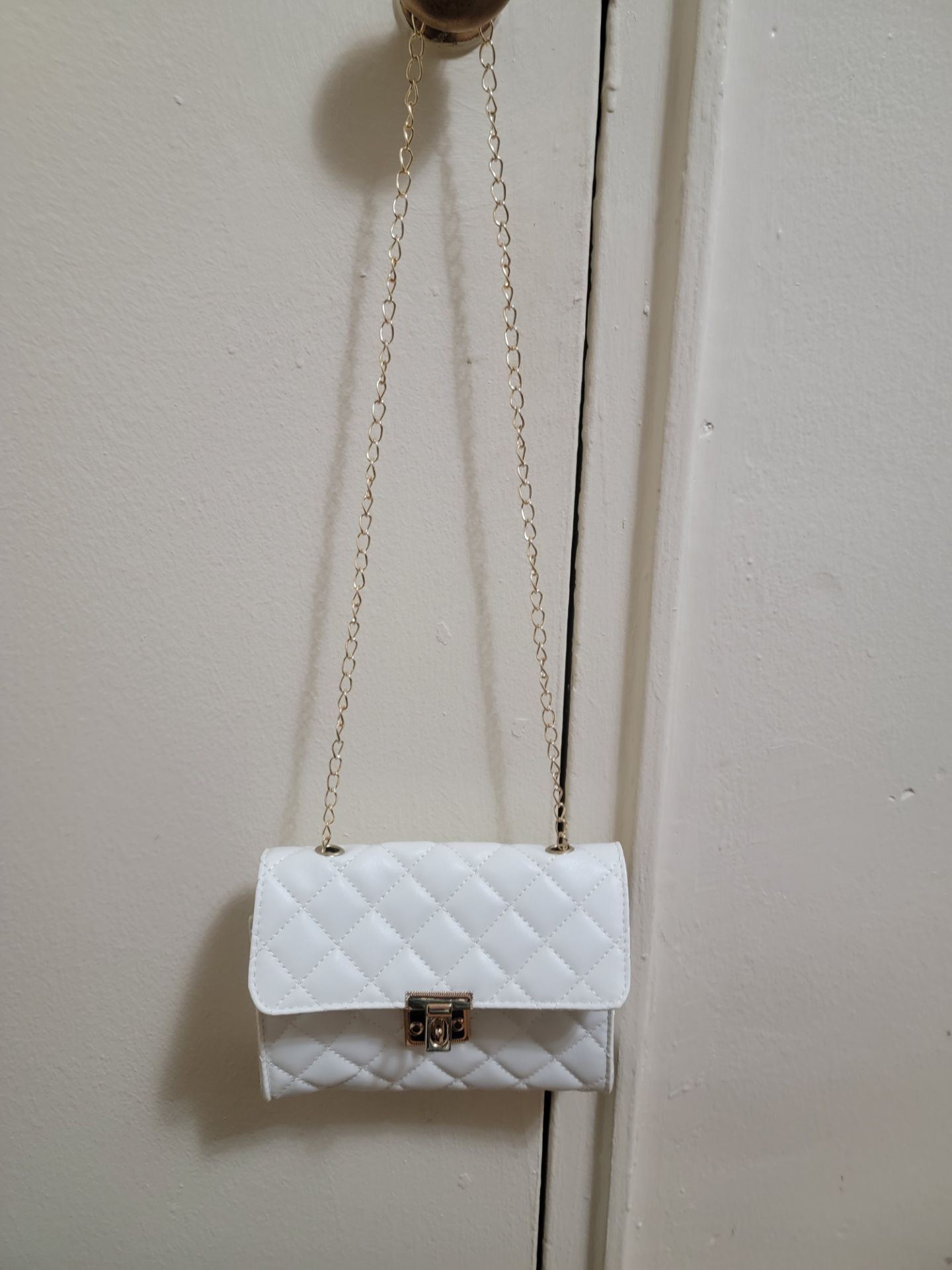 White Quilted Mini Crossbody Bag - photo 2