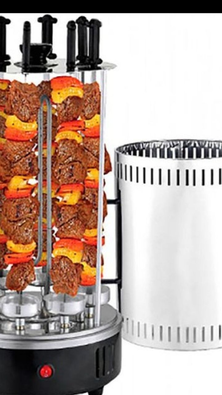 Electric grill shish kebab maker