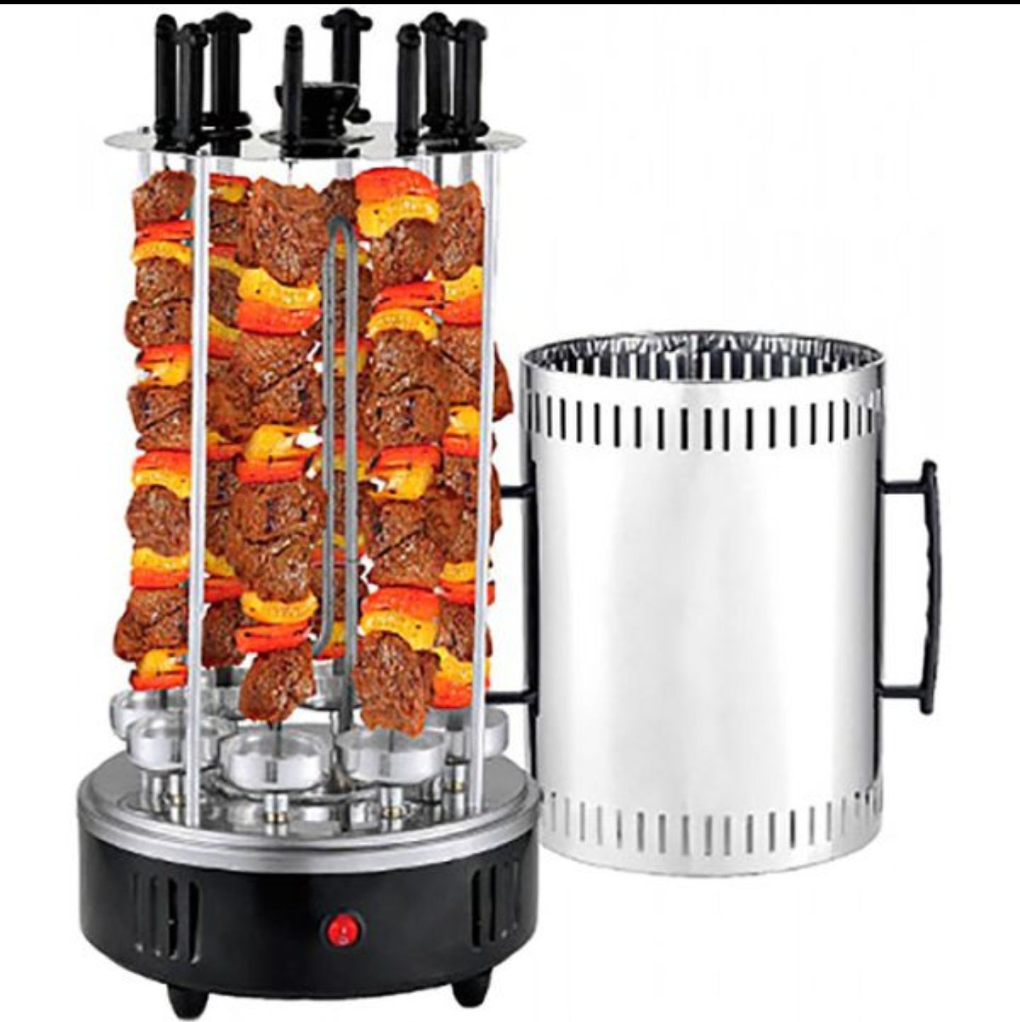 Electric grill shish kebab maker