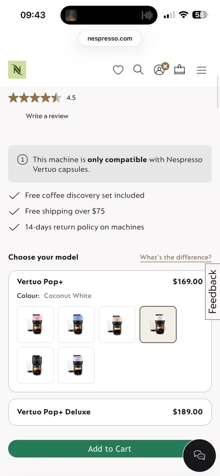 Nespresso Vertuo Pop Coffee Machine - photo 5