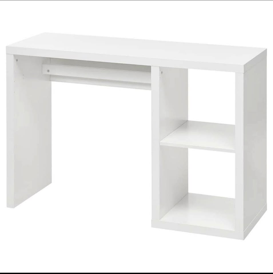 IKEA Kallax desk.
