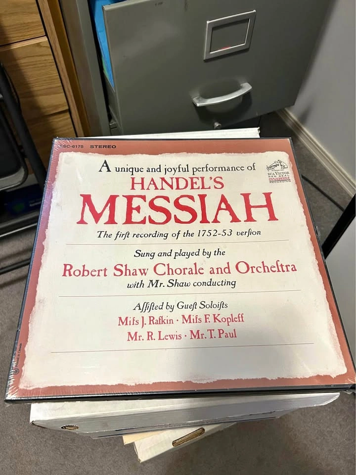 Vinyl LP record of Handel’s Messiah