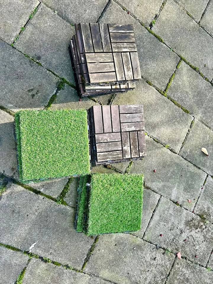 IKEA RUNNEN Outdoor Decking Tiles - 36 Total