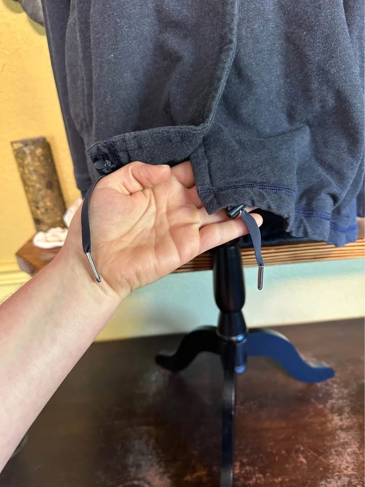 Lululemon Gray Double-Breasted Wrap Front Sweater Jacket - photo 4