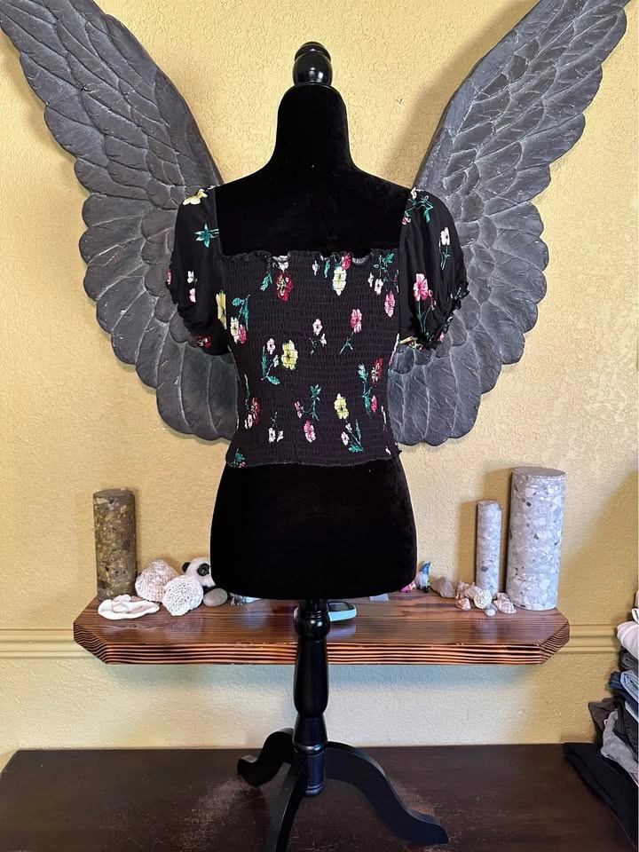 SWS Floral Black crop Top - photo 5