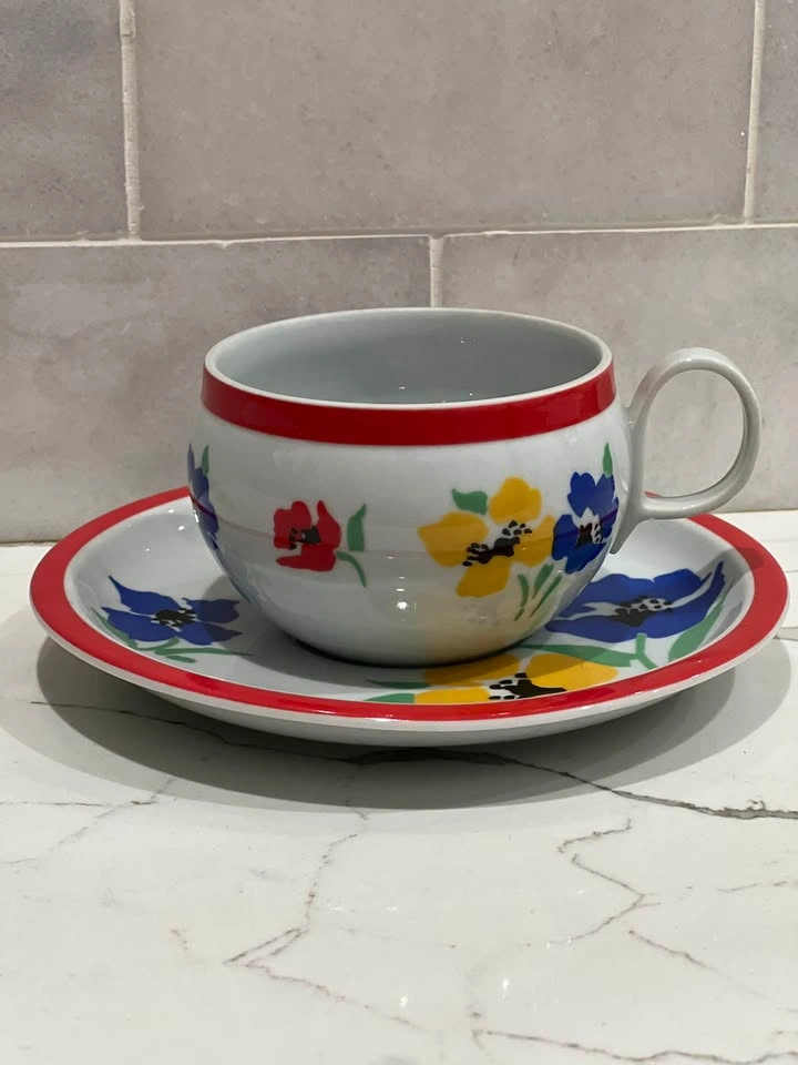 Hearthstone Block ANEMONE Cup & Saucer Set by Vista Alegre