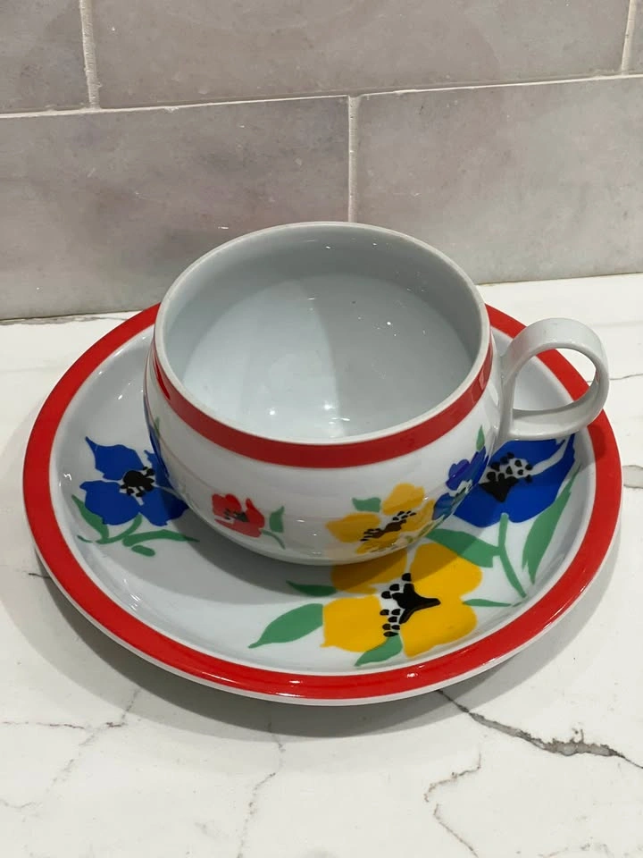 Hearthstone Block ANEMONE Cup & Saucer Set by Vista Alegre - photo 2