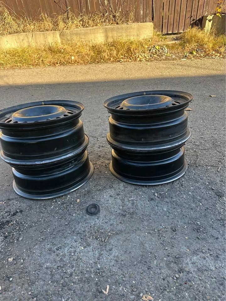 Set of 4 Black Steel Wheels - photo 4