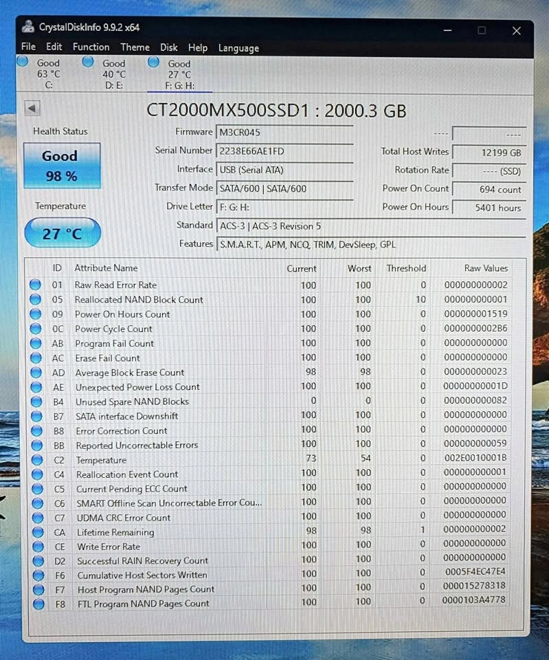 Crucial MX500 2TB 2.5" SATA SSD