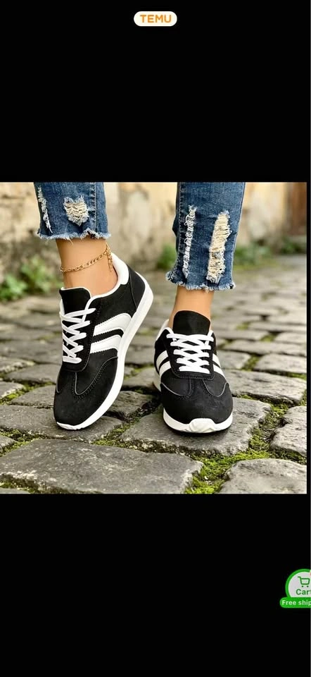 Red sneakers