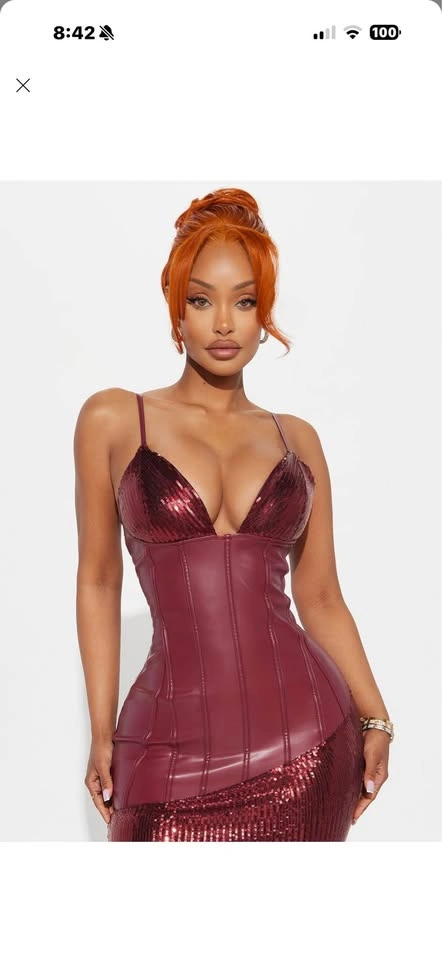 Fashionnova metallic dress size 12 - photo 2